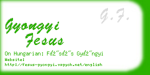 gyongyi fesus business card